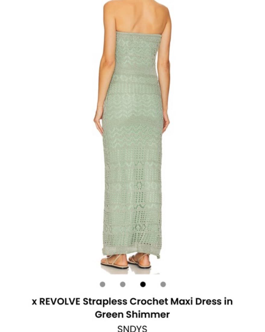 Strapless Crochet Maxi Dress  - Image 2