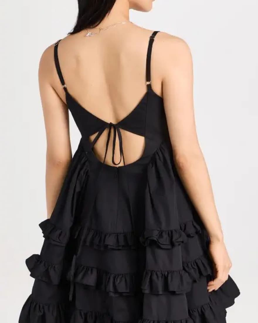 Black Sandy Liang Battu Dress - Image 3