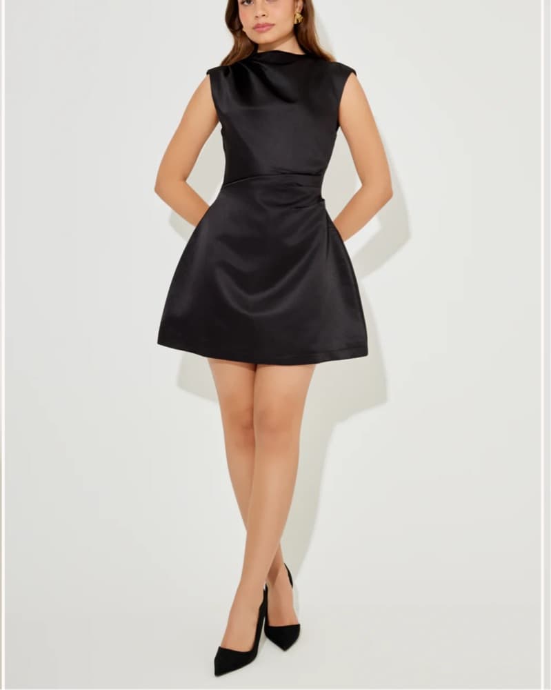 Odd Muse Satin Mini Dress - Image 1