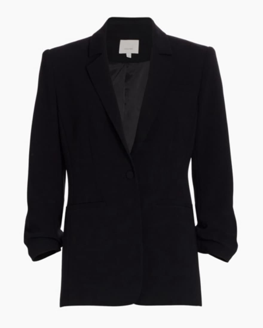 Cinq A Sept Khloe Crepe Ruched Blazer - Image 1