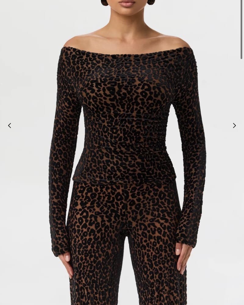 Off Shoulder Leopard Top Naked Wardrobe - Image 1