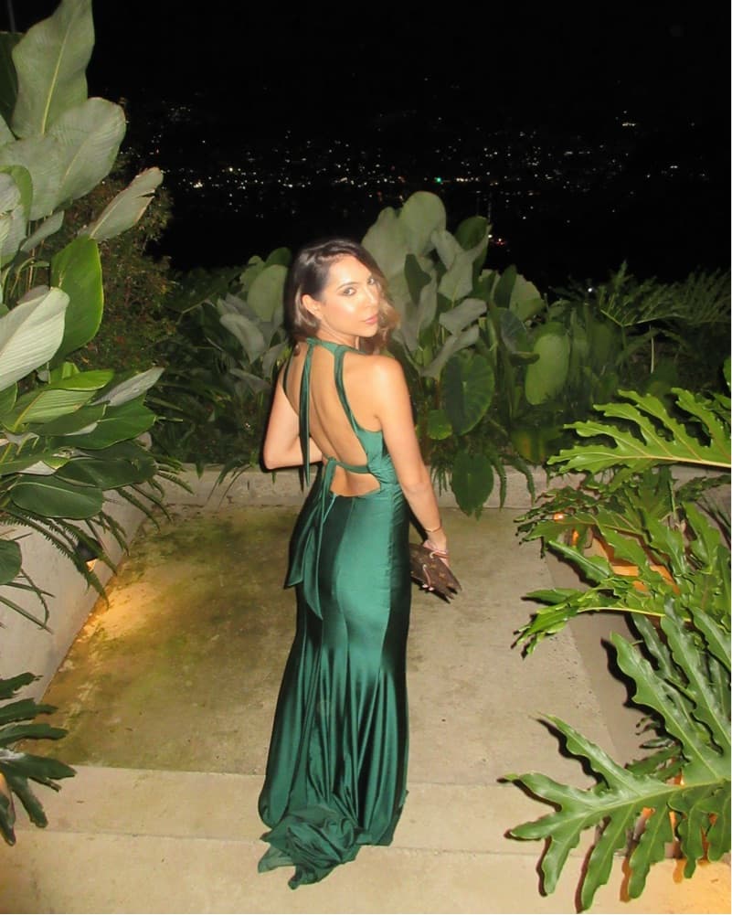 Custom Green Formal Dress - Image 4