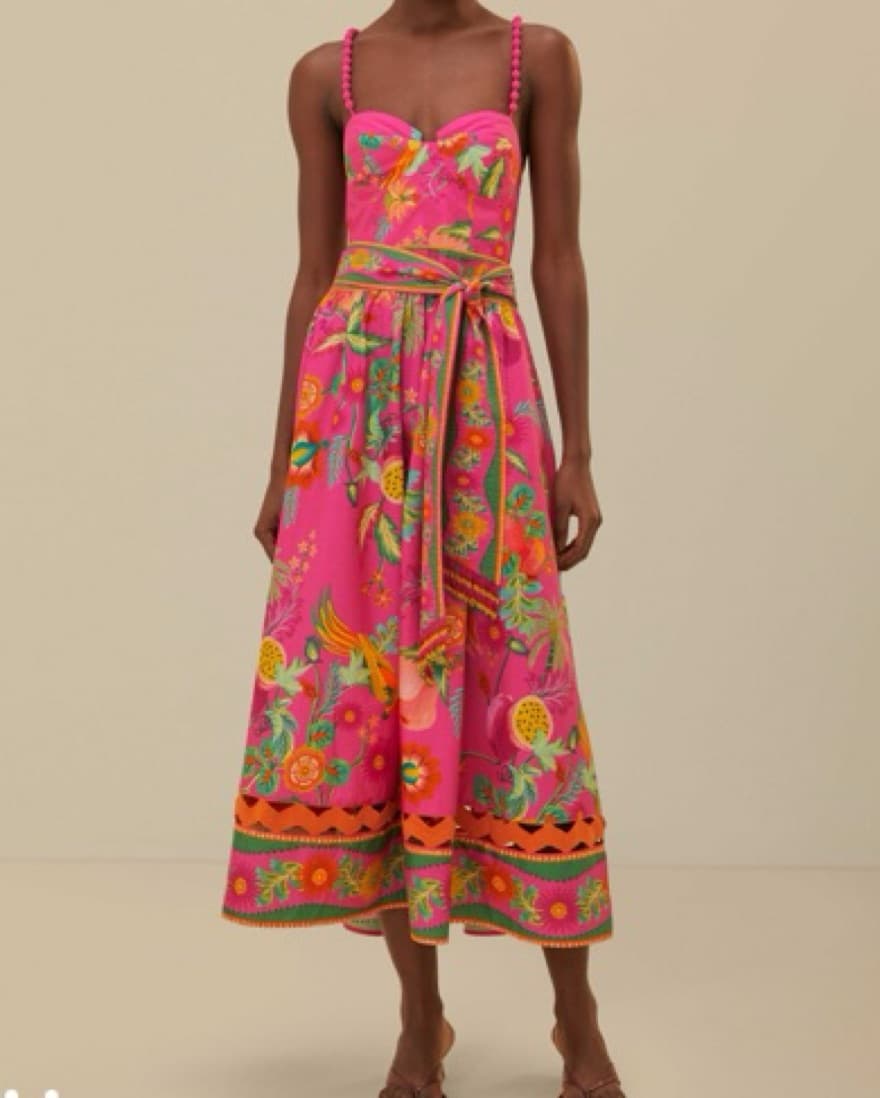 Farm Rio Pink Fruit Garden Dress   - Image 1