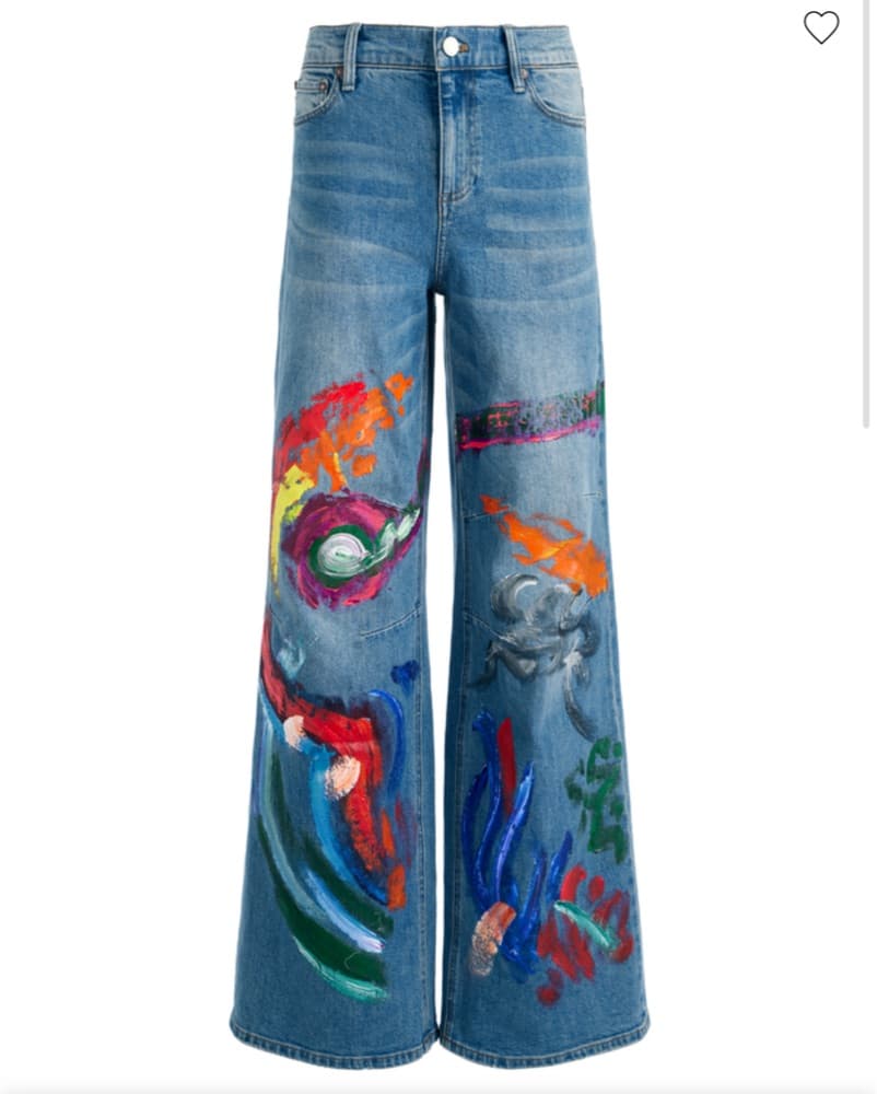 Alice + Olivia Tucker Painted Jean - Image 1