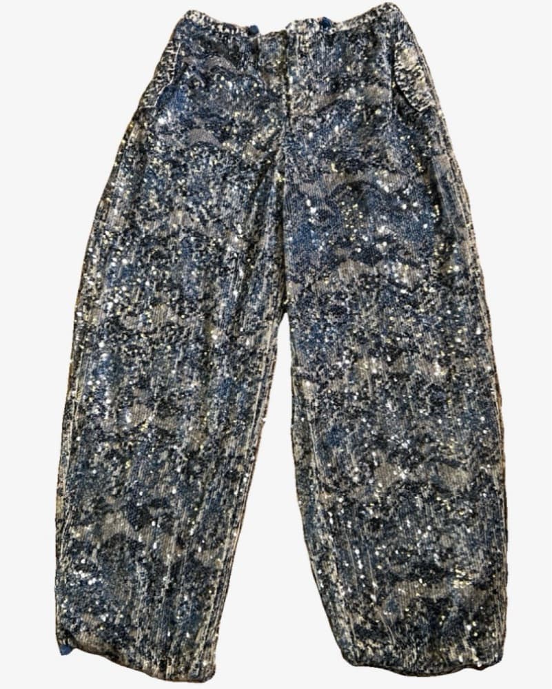 Blue Sequin Snakeskin Pants Steve Madden - Image 1
