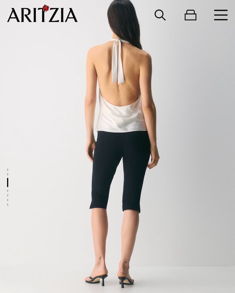 Aritzia Wilfred Satin Halter Top  - Image 2