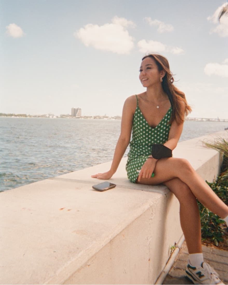 Reformation Green Mini Floral Dress - Image 4