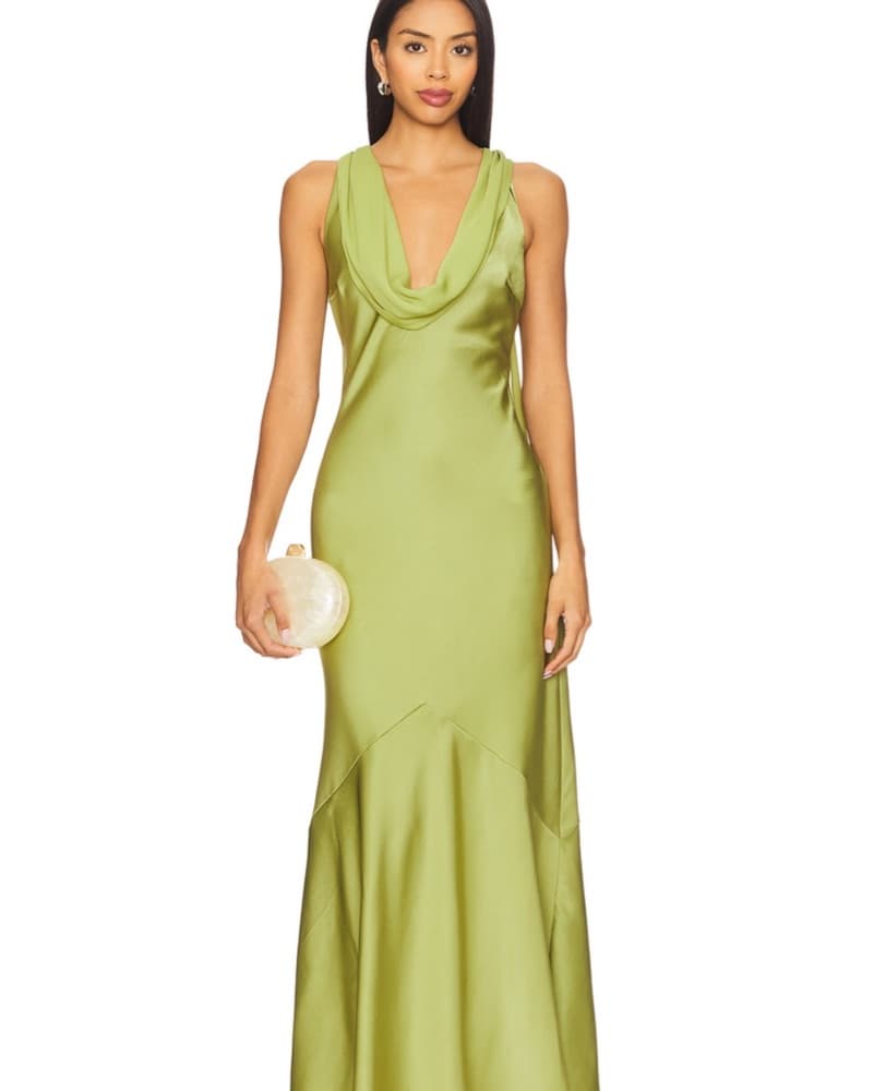 Olive Green Gown - Image 1