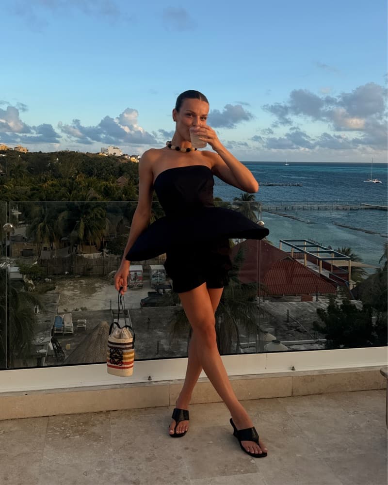 Black Peplum Romper - Image 1