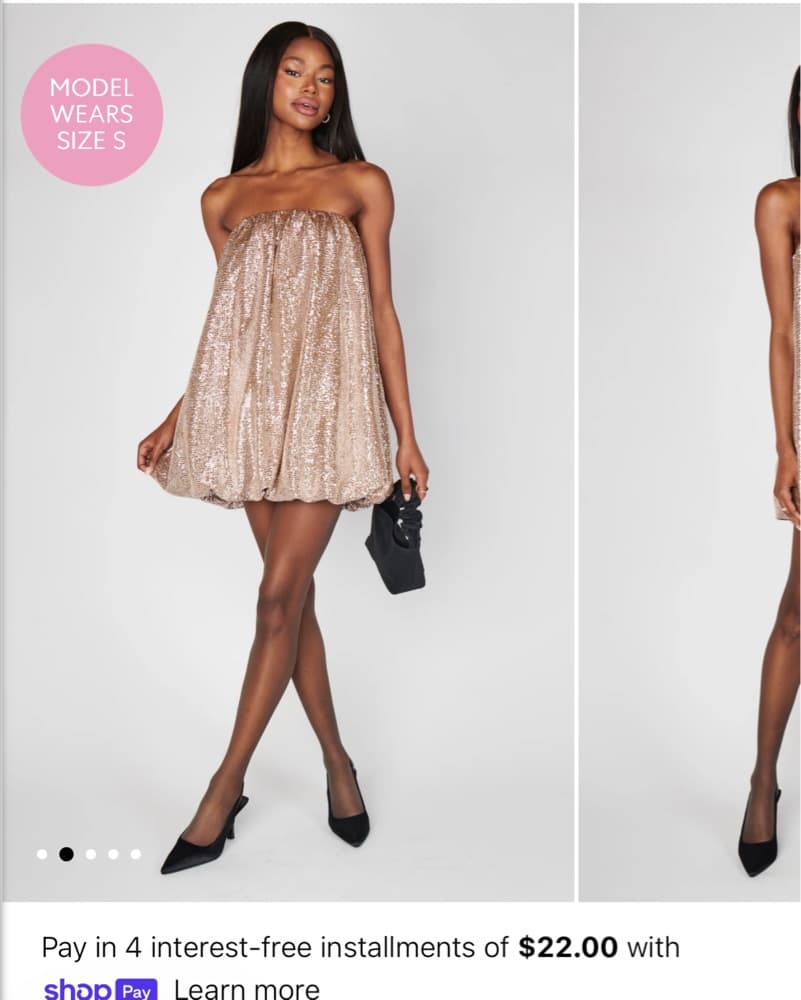 ShowMeYourMumu Gold Beverly Bubble Dress - Image 1