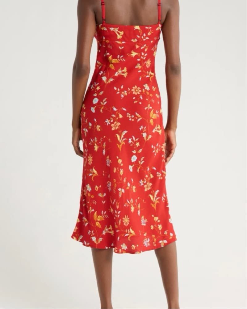 Red Reformation Floral Dress - Image 4