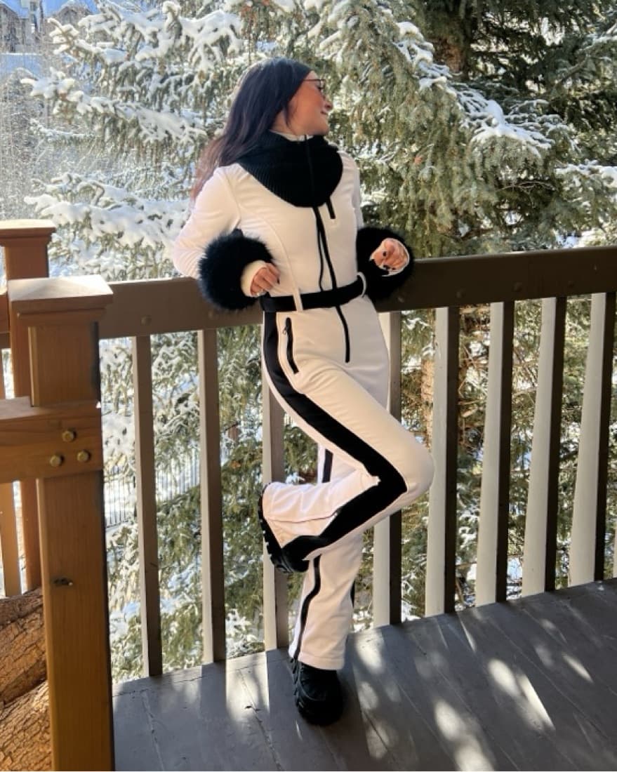 Zara White Ski Suit With Belt - Image 1