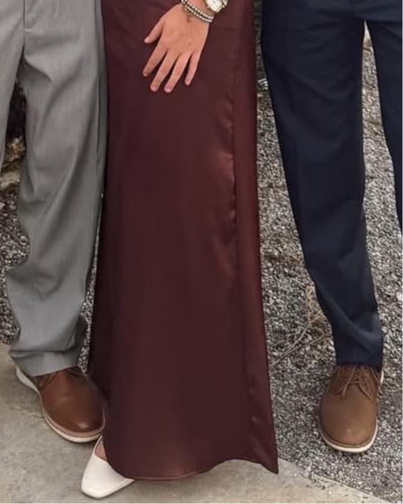 Brown Silk Maxi Dress  - Image 2
