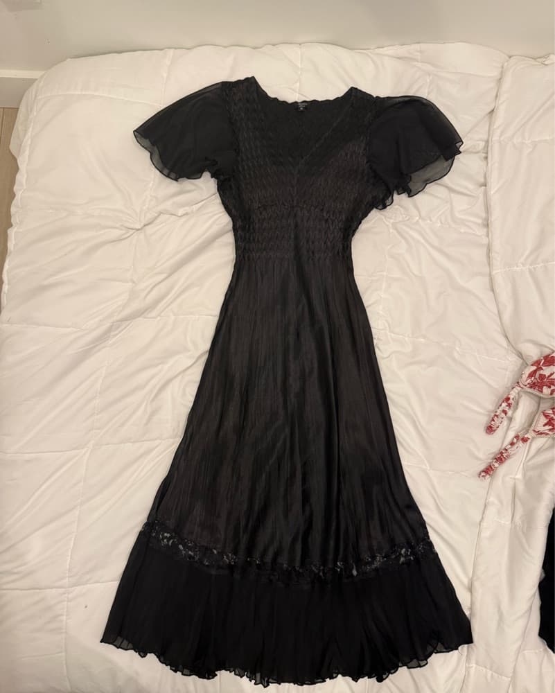 Komarov Charmeuse & Chiffon Dress - Image 2