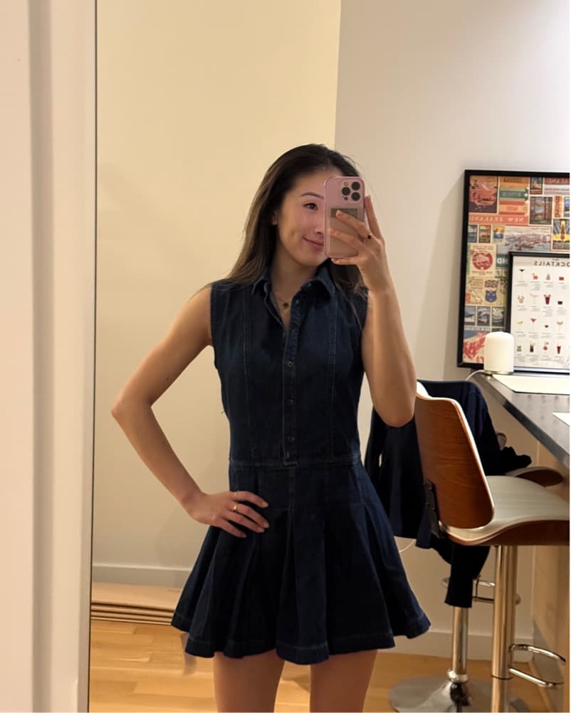 Reformation Arella Denim Mini Dress - Image 2