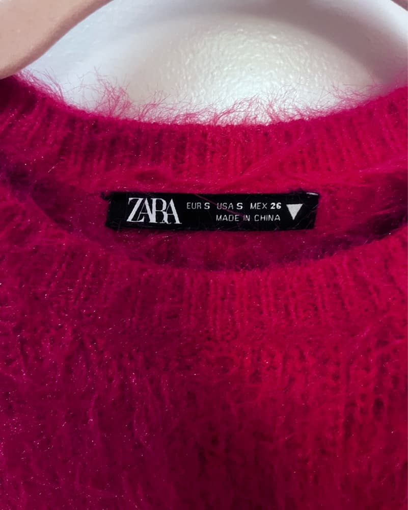Pink Fuzzy Zara Top  - Image 3