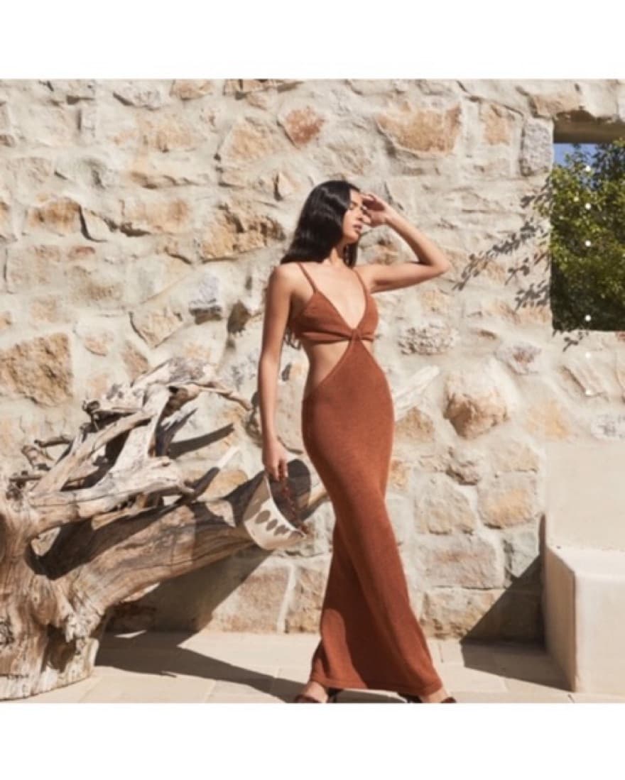 Cult Gaia Serita Dress Rust XS - Image 4