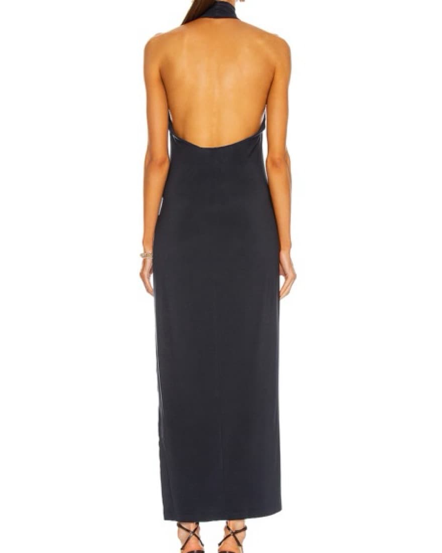 Norma Kamali Halter Turtleneck Side Slit - Image 4
