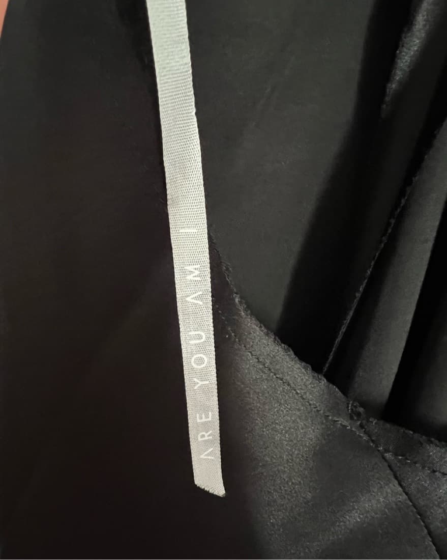 Satin Black Are You Am I Dress - Image 5