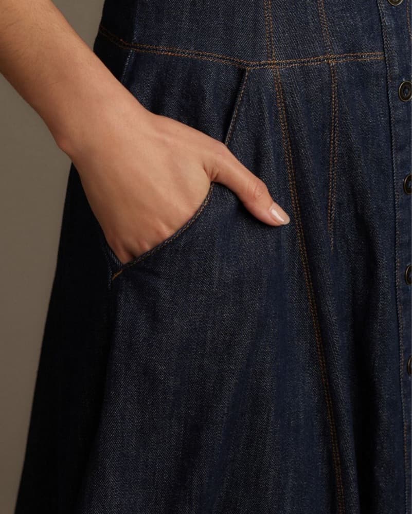 Anthropolgie Denim Midi Dress - Image 3
