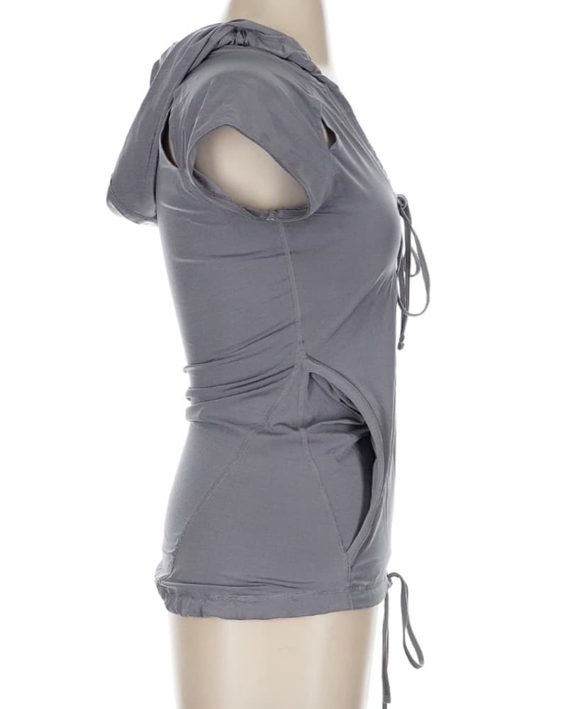 Adidas Stella McCartney Grey Hoodie Top - Image 3