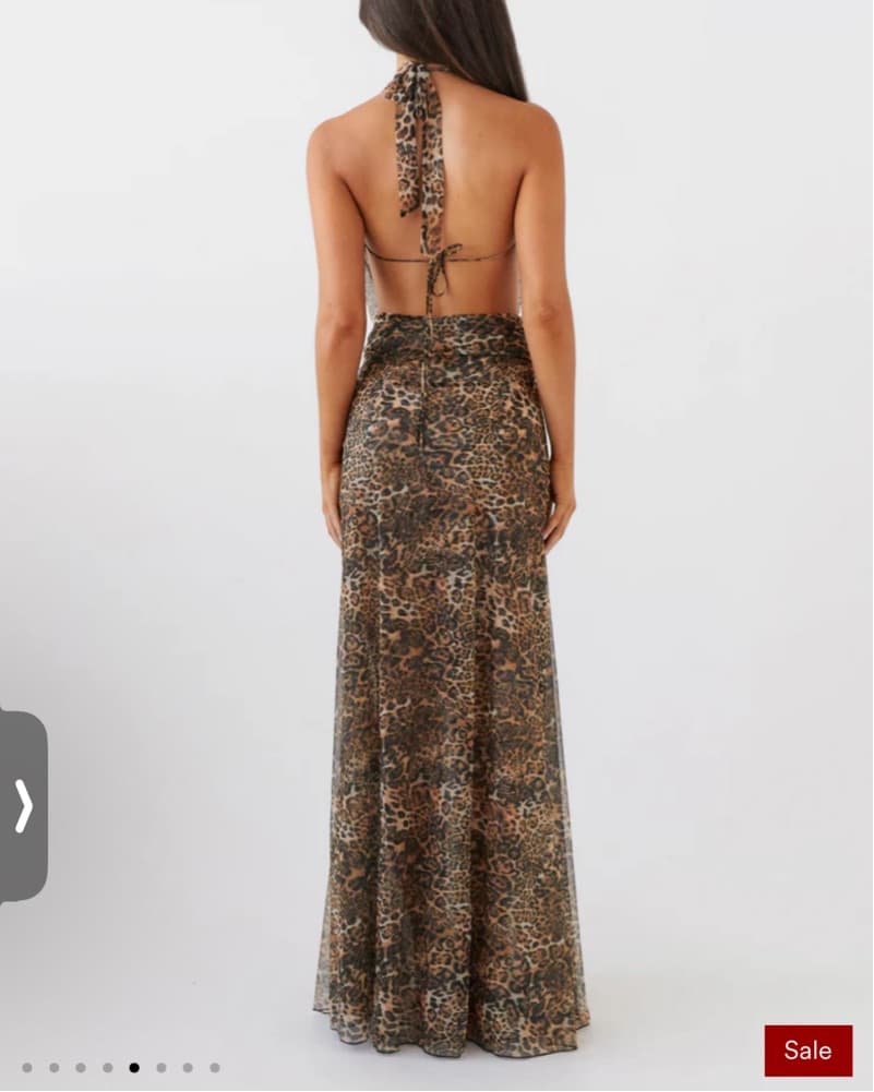 Cheetah Print Maxi Dress - Image 3