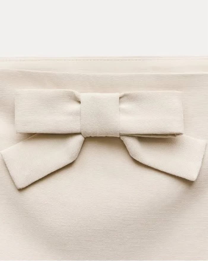 Zara Bow Mini Skirt  - Image 4