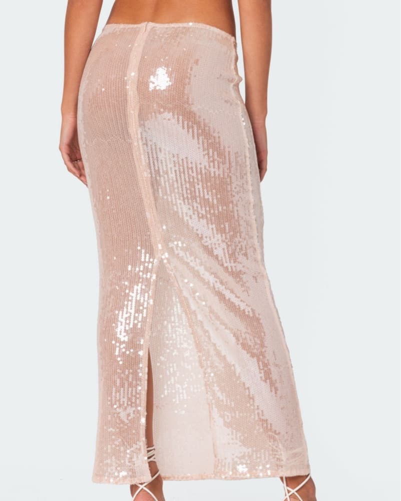 Sheer Sparkly Maxi Skirt - Image 2