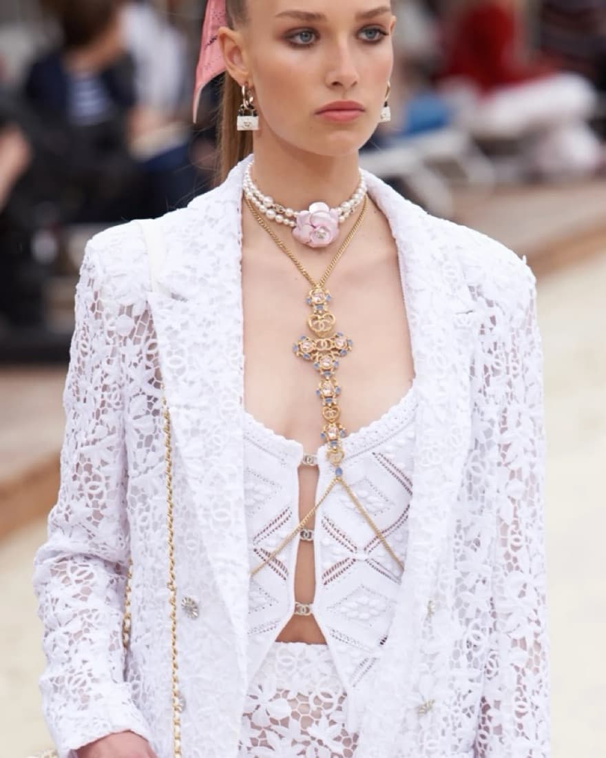 chanel lace sheer top - Image 2