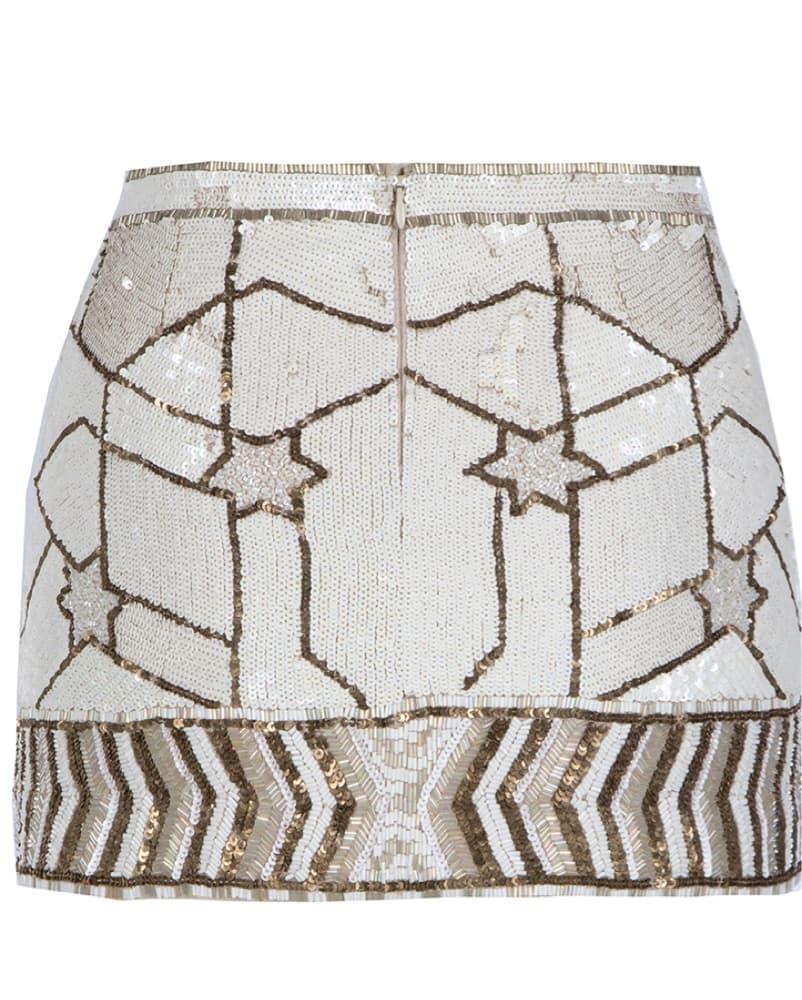 Allsaints beaded cream and gold skirt - Image 2