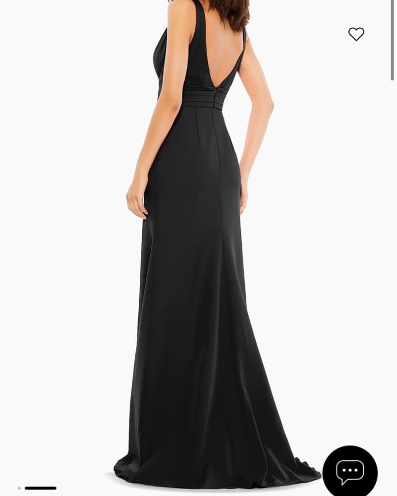 Mac Duggal Black Bow V-Neck A-Line Gown - Image 2