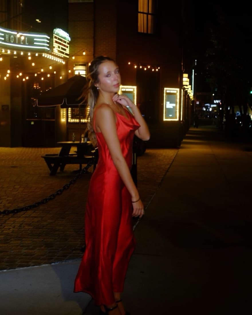 Victorias Secret Red Slip Dress - Image 3