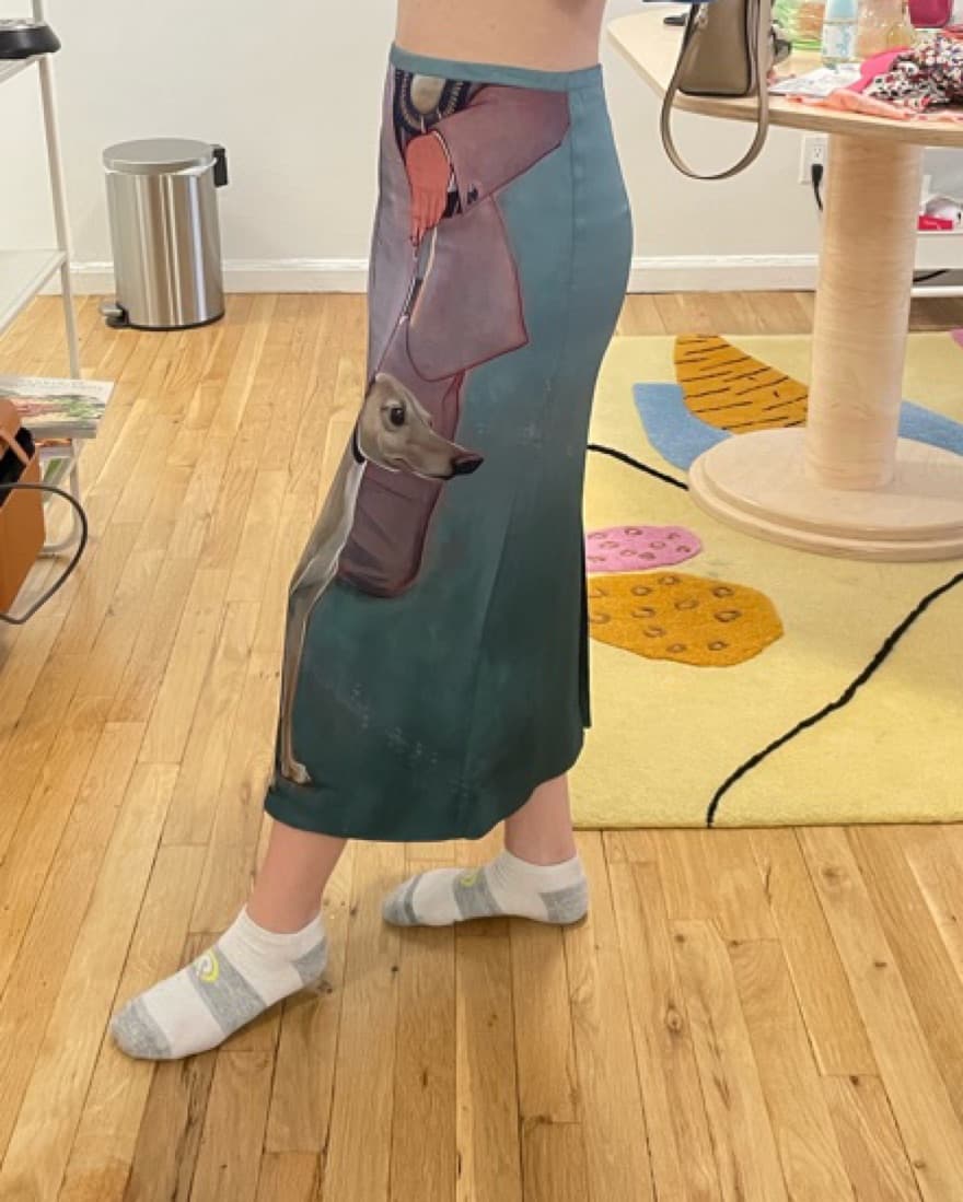 acne studios silk dog midi skirt - Image 5