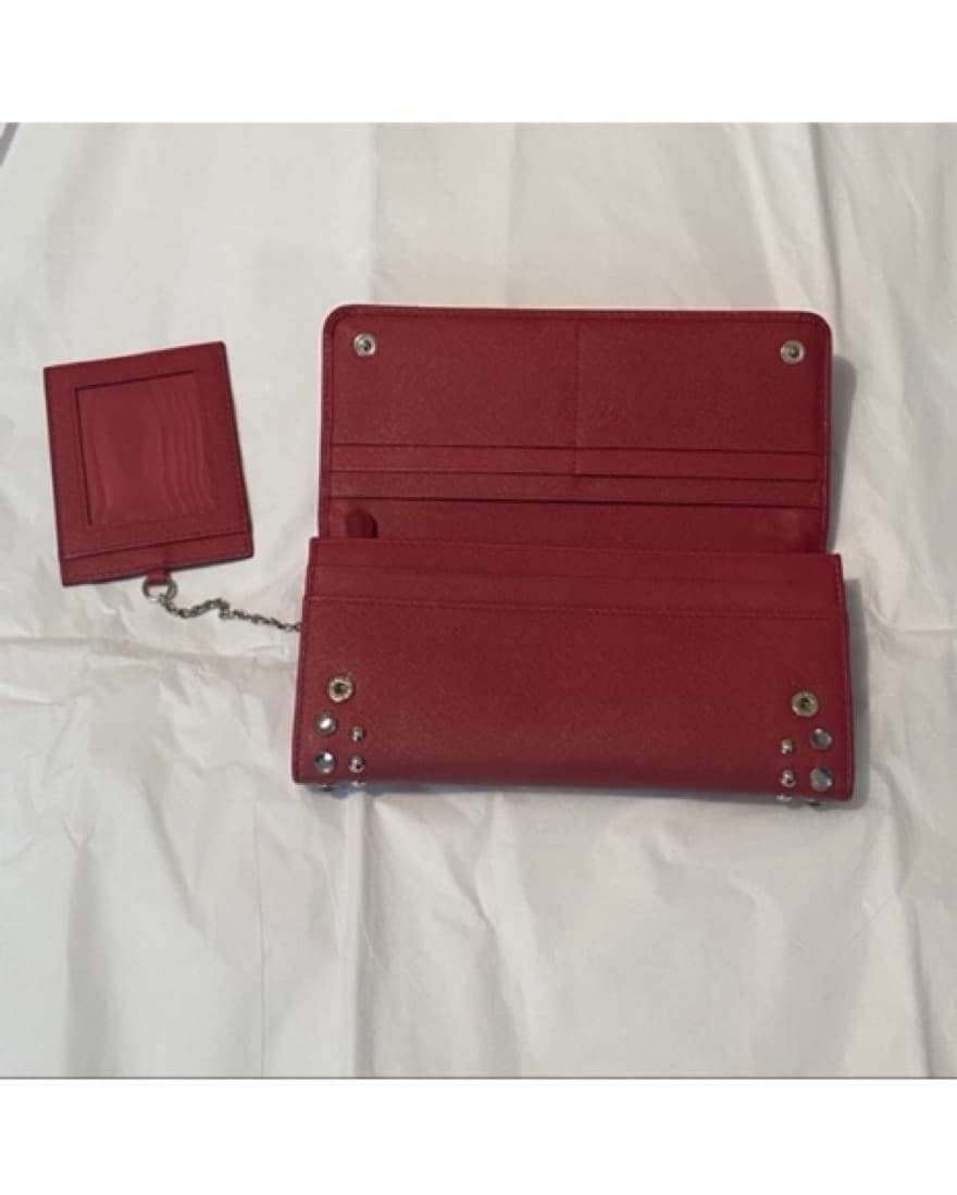 PRADA RED SAFFIANO STUDDED BORCHI CONTIN - Image 5