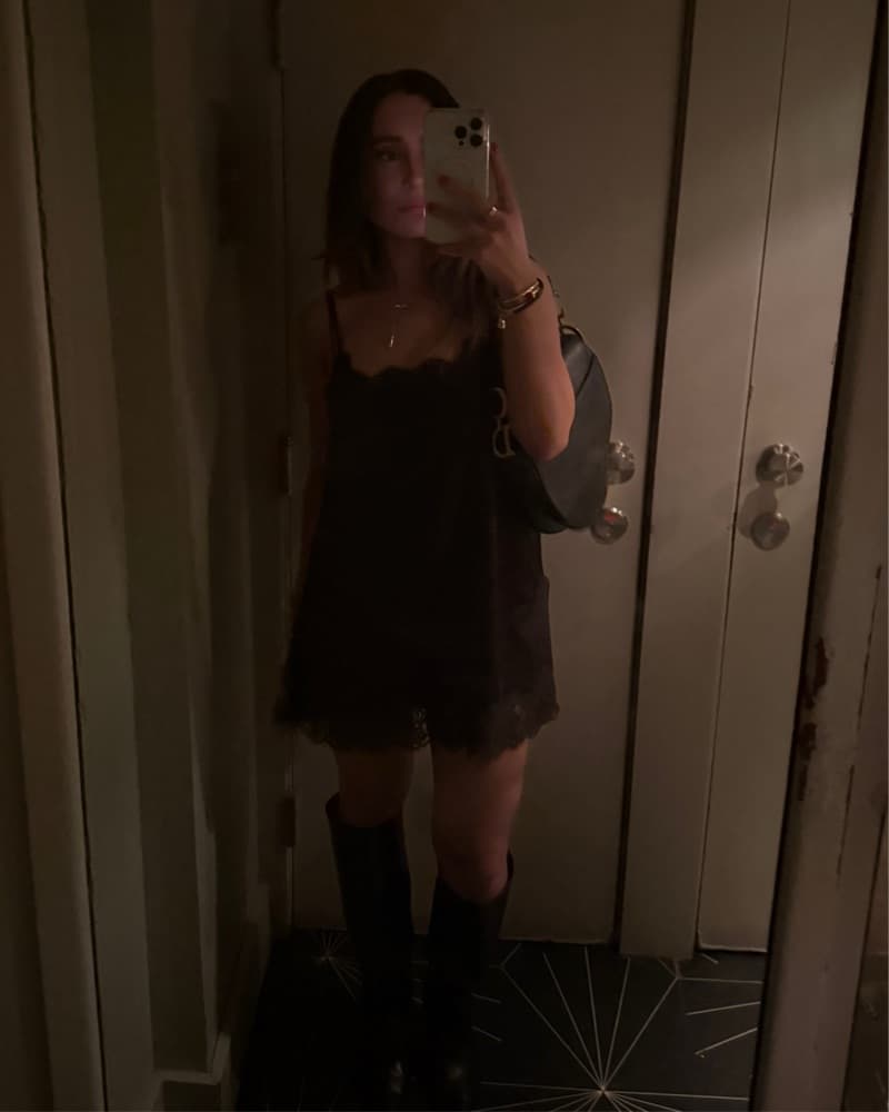 Zara Brown Lace Satin Top/Dress - Image 5
