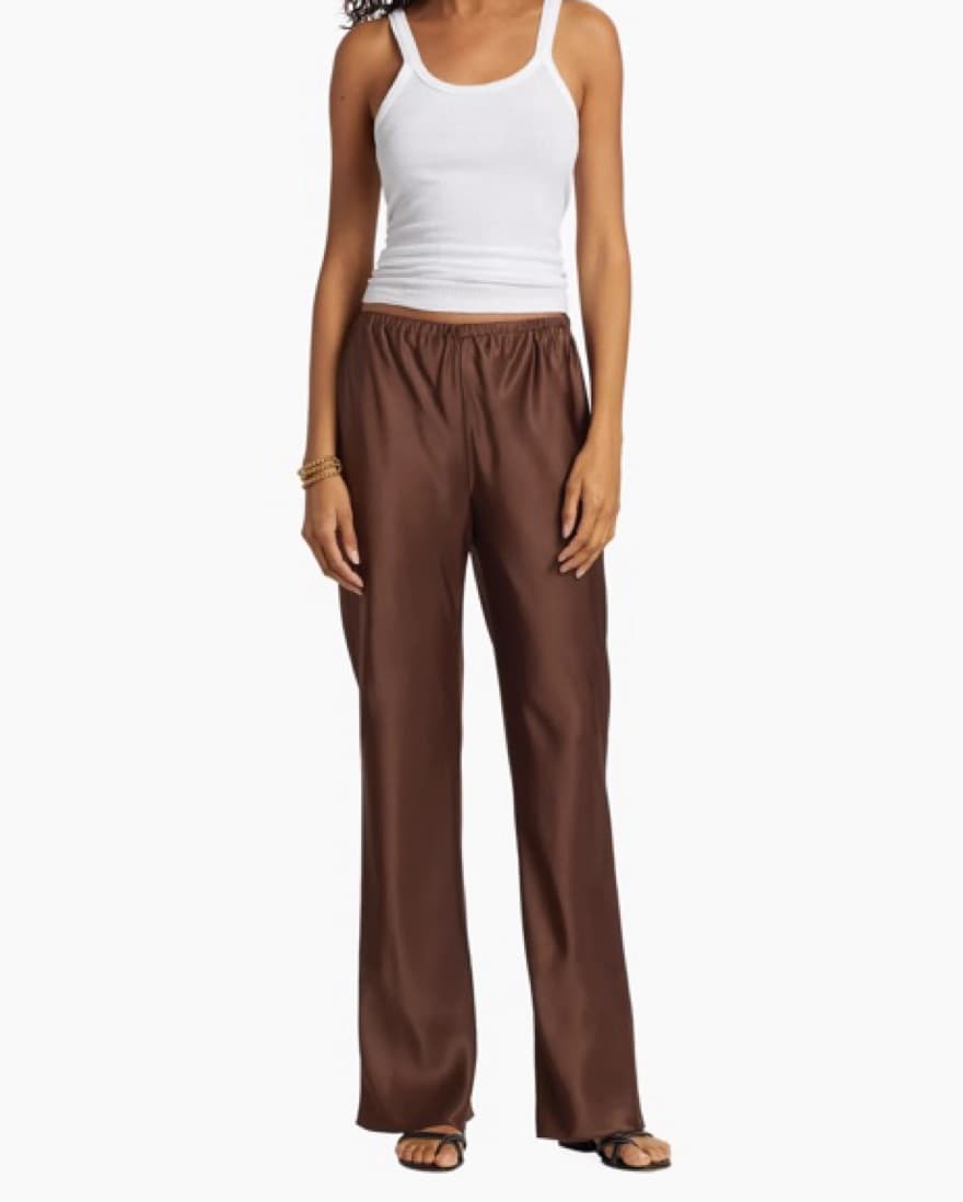 Reformation Brown Silk Pants - Image 2