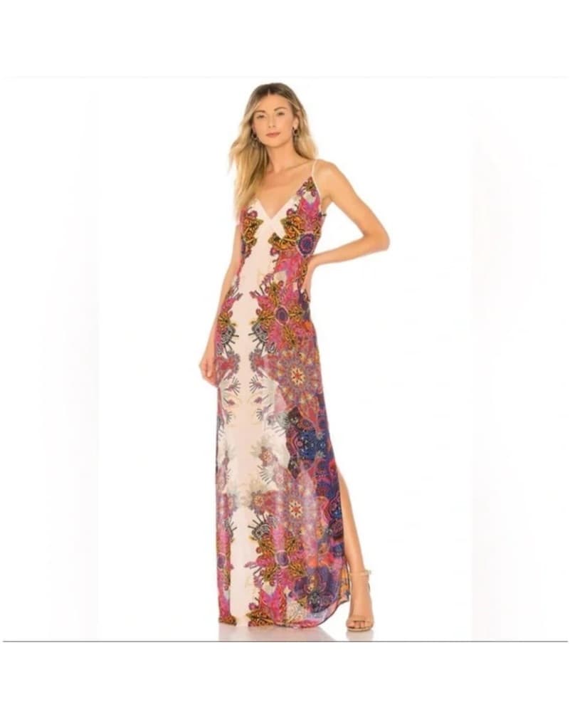 Free People Wildflower Printed Slip Dres - Image 1