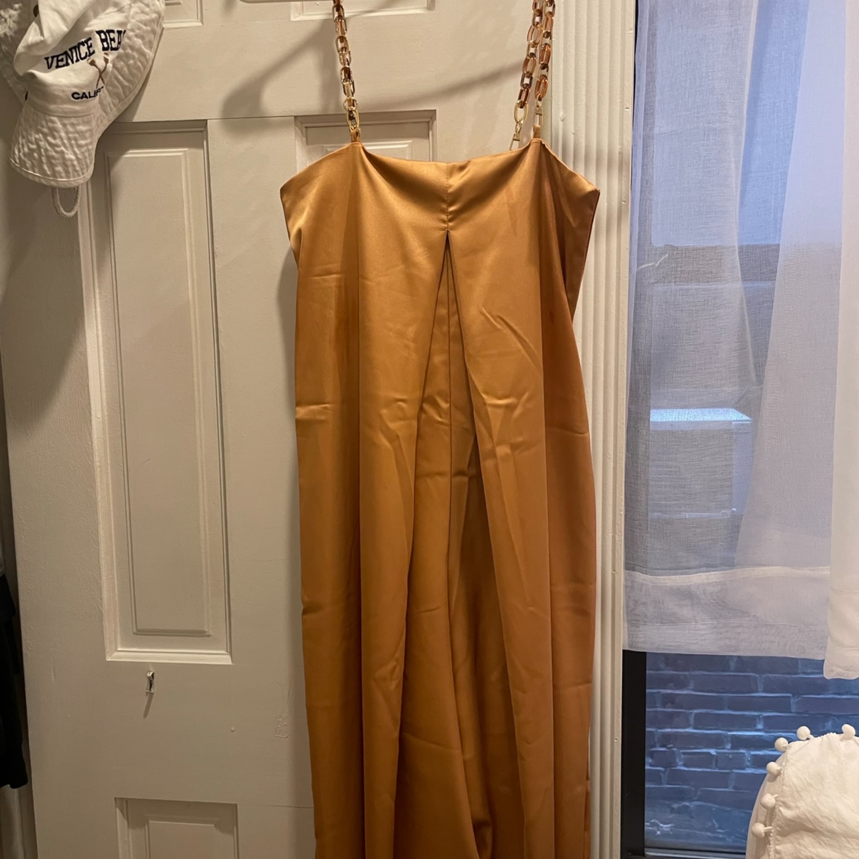 ASOS DESIGN pleat front satin jumpsuit  - Image 2