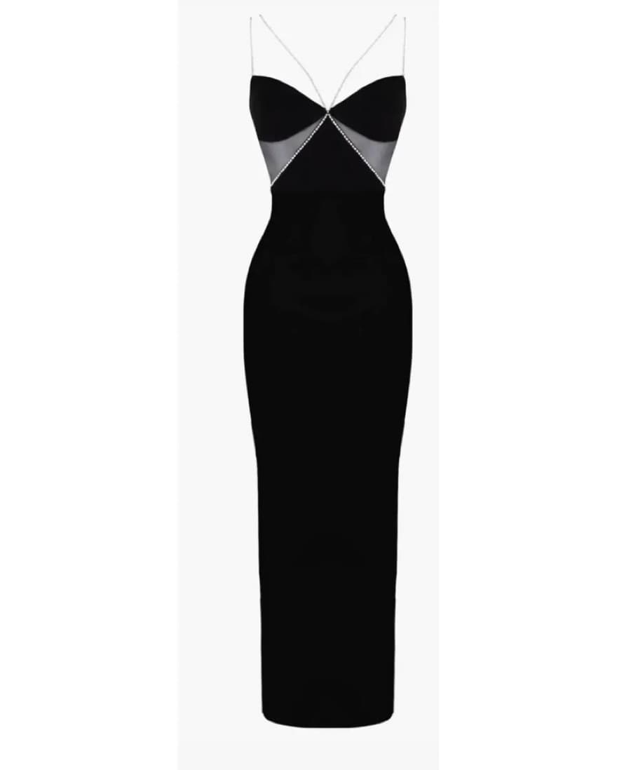 Heiress Diamante Bodycon Maxi Dress - Image 4