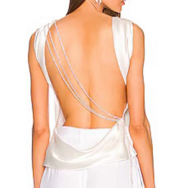 THE BAR Asher Top With Rhinestone Back - Image 1
