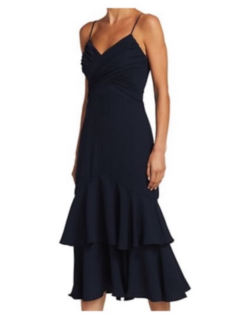 Monique Lhuillier tiered ruffle cocktail - Image 1