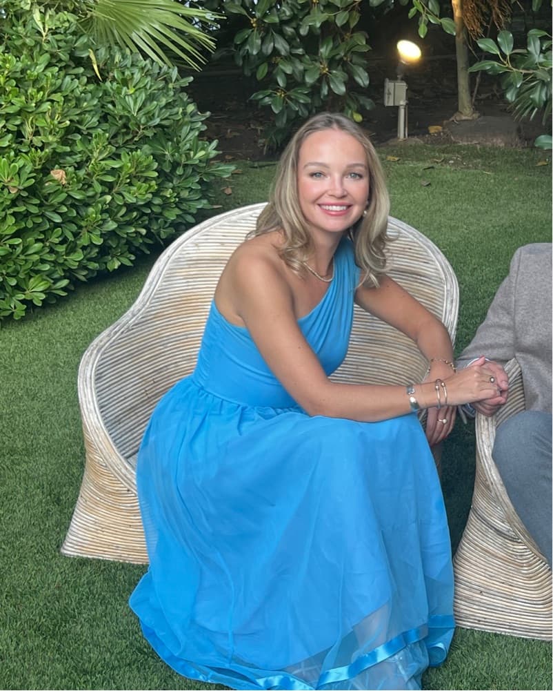 Vintage Powder Blue Formal Dress - Image 1