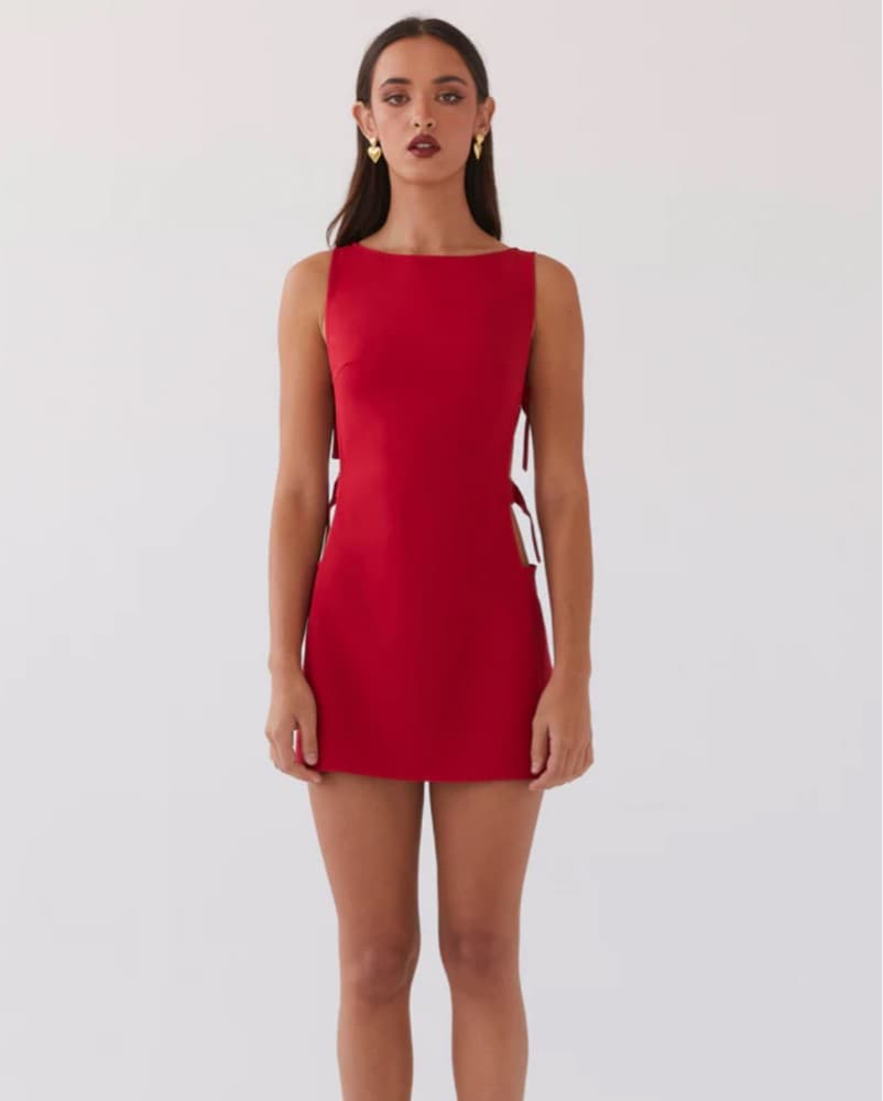 Cherish You Buckle Min Red Dress - Image 1