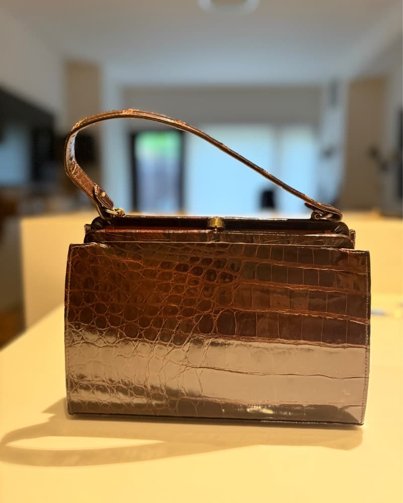 Vintage Alligator Purse - Image 1