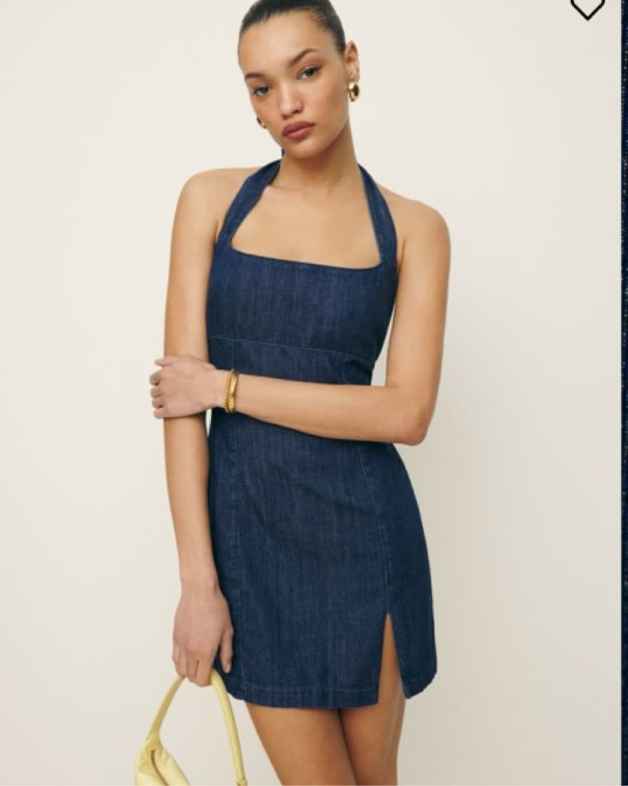 Reformation Isha Denim Mini Dress - Image 1