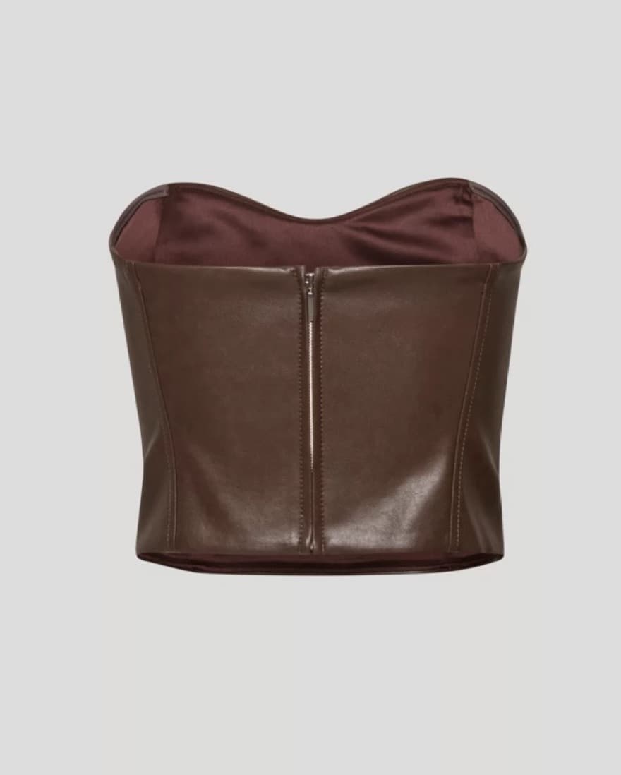 Brown Leather Corset - Image 3