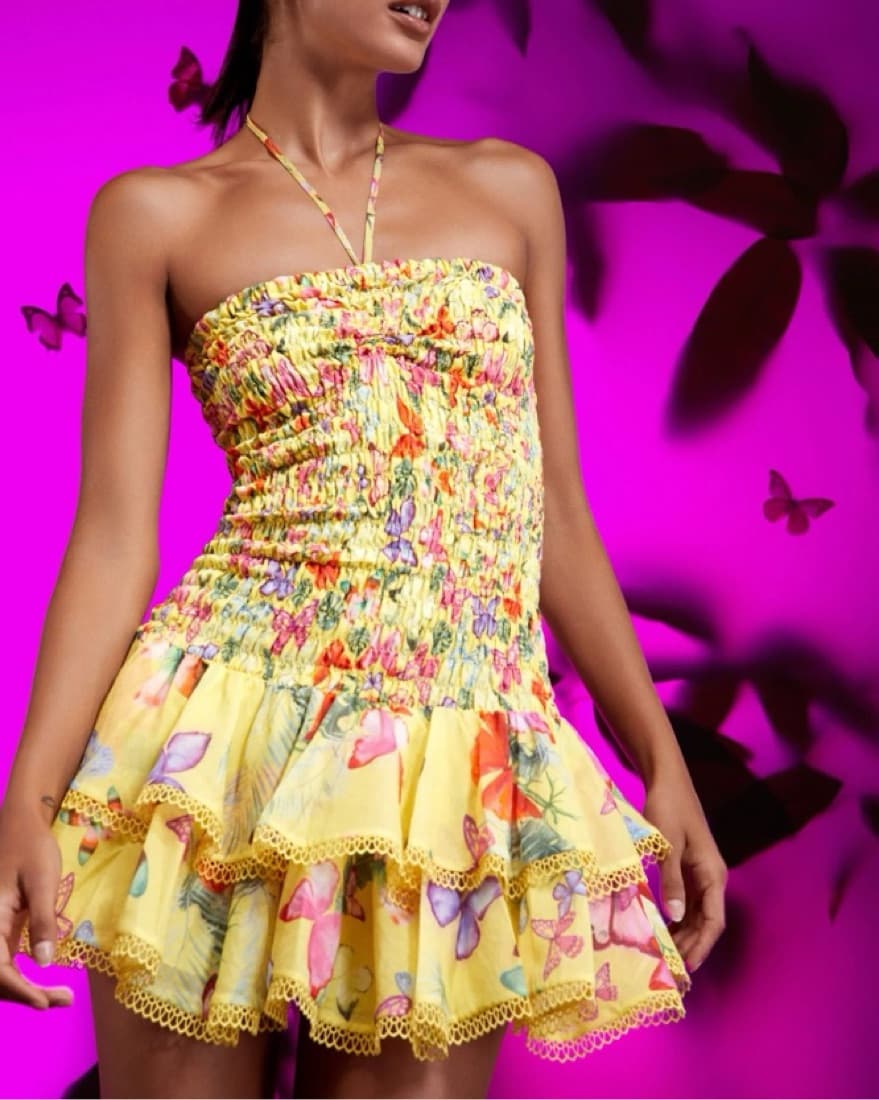 Charo Ruiz Cusia Butterfly Dress - Image 1