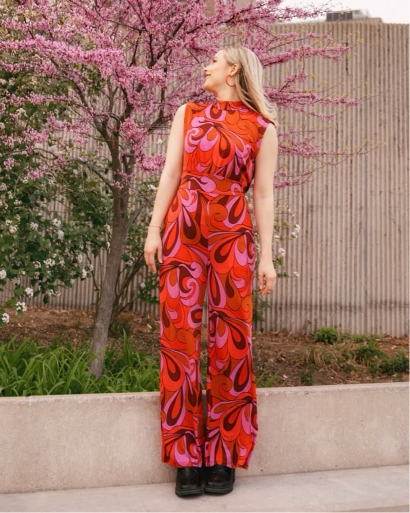 Donna Morgan 70s Inspired Jumpsuit  - Image 1