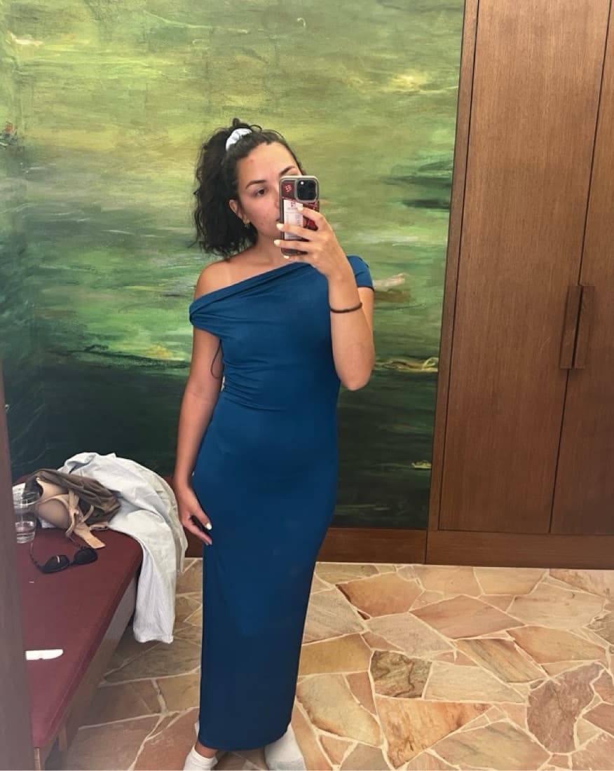 Blue One-Shoulder Reformation Dress   - Image 4