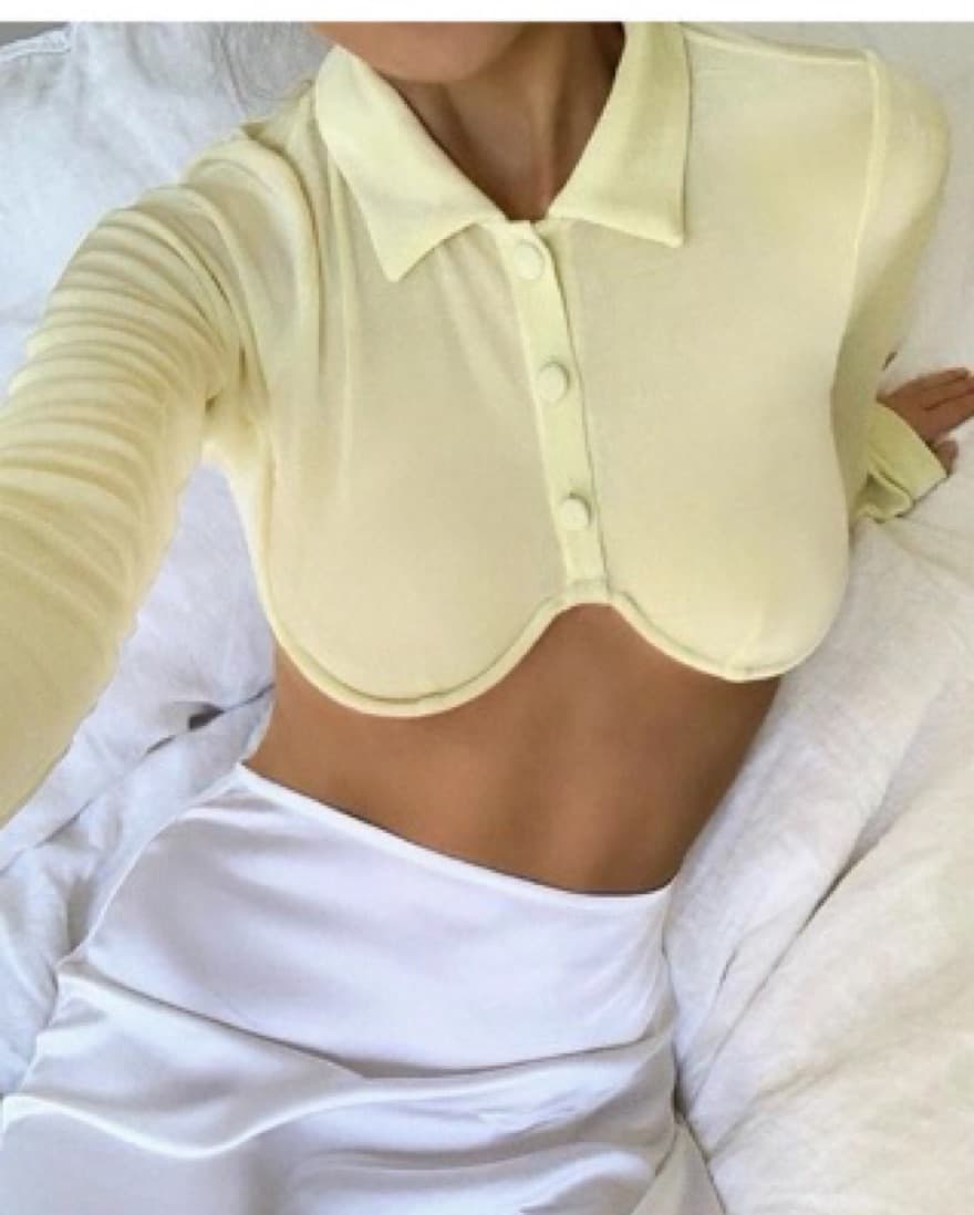 Mirror Palais Dupe Yellow Crop Top - Image 3